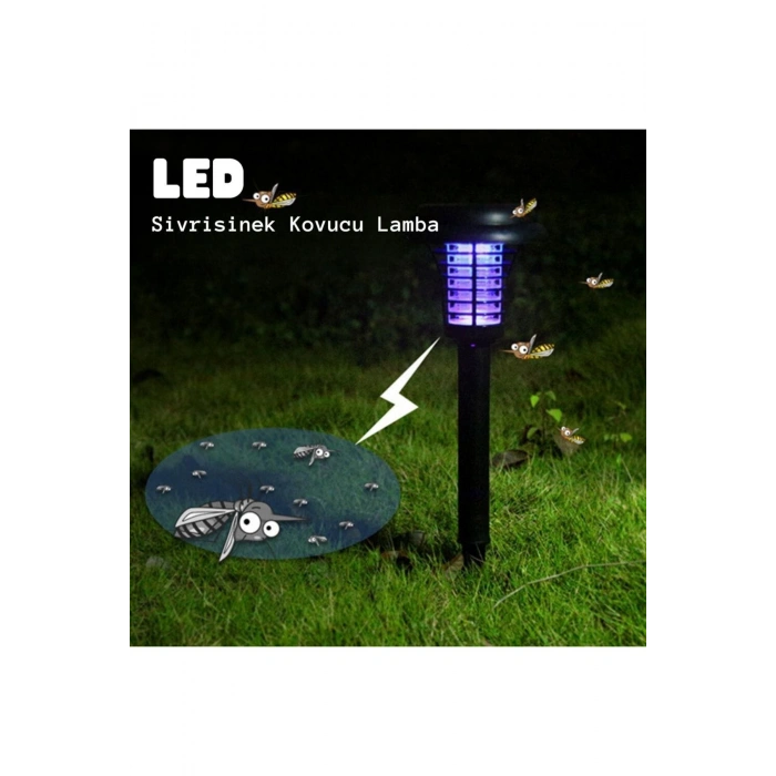 Solar Güneş Enerjili Led Aydınlatma Ve Sinek Kovucu Bahçe Lambası