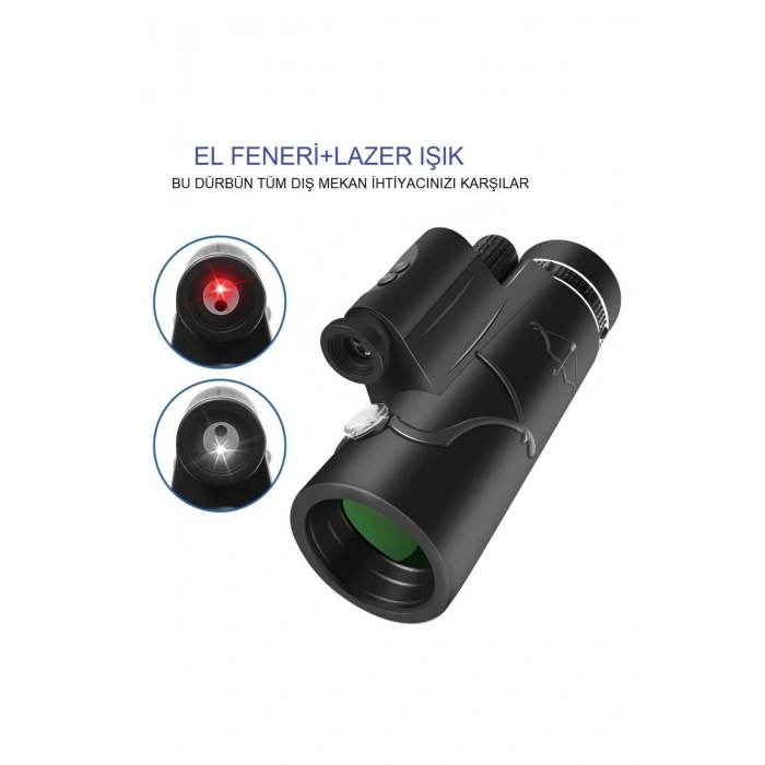 100x80 Zoom Lazer Işıklı El Fenerli Hd Teleskop Dürbün