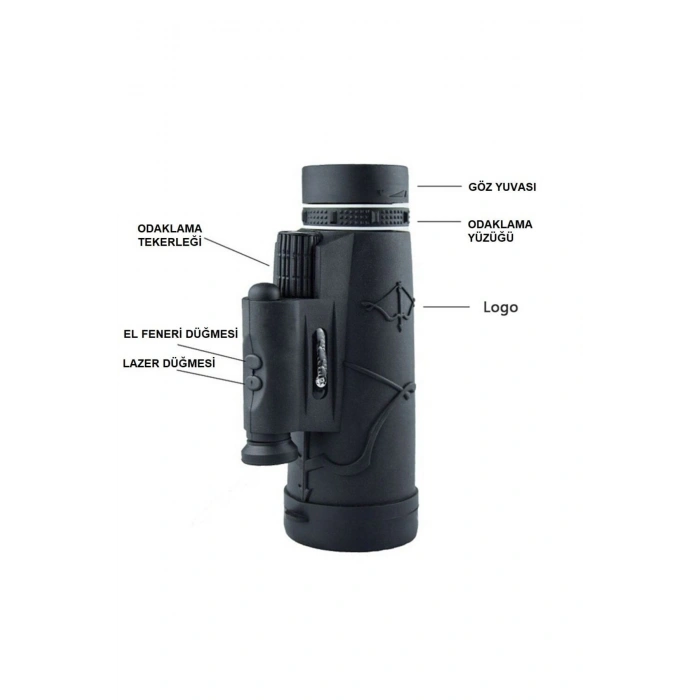 100x80 Zoom Lazer Işıklı El Fenerli Hd Teleskop Dürbün