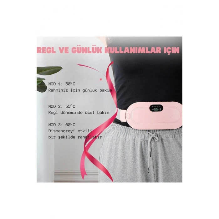 Özel Gün Kemeri - Regl Ağrıları Için Titreşimli ve 3 derece 50 -55-60 Isı veren Kemer