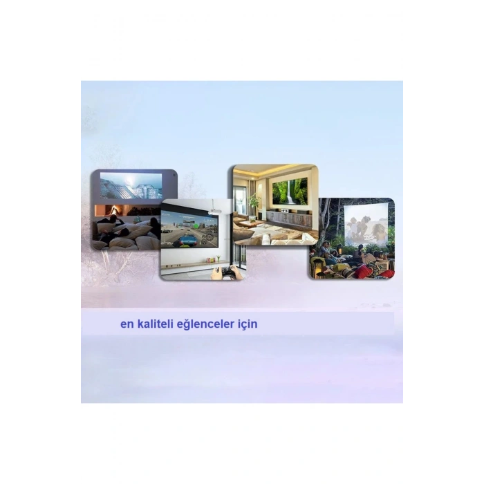 YeniTech Taşınabilir Mini Projektör Ev Ofis İçin Çok Fonksiyonlu Telefon Akıllı Full HD Projeksiyon