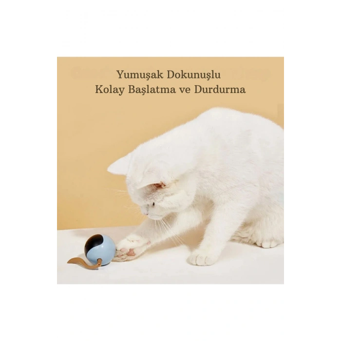 Akıllı Kedi Oyuncağı Kendi Kendine Otomatik Dönen Usb Şarjlı Kedi Köpek Oyuncağı
