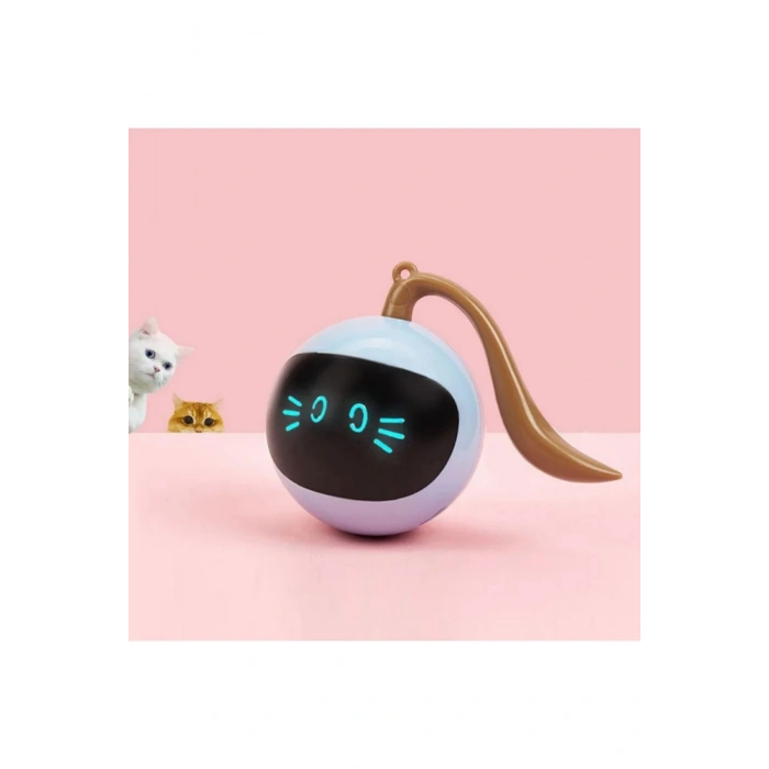 Akıllı Kedi Oyuncağı Kendi Kendine Otomatik Dönen Usb Şarjlı Kedi Köpek Oyuncağı