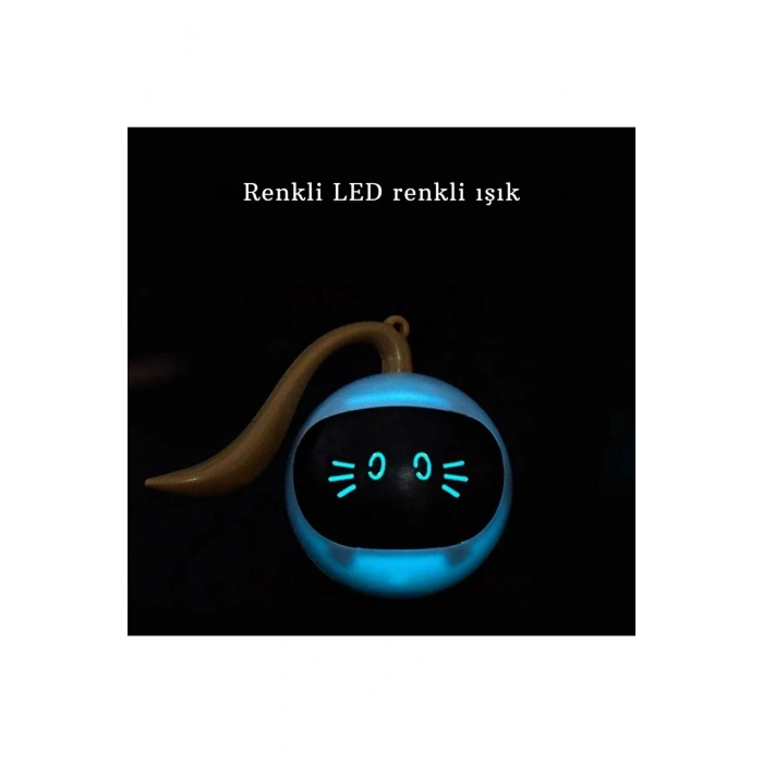 Akıllı Kedi Oyuncağı Kendi Kendine Otomatik Dönen Usb Şarjlı Kedi Köpek Oyuncağı