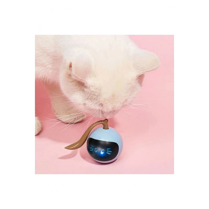 Akıllı Kedi Oyuncağı Kendi Kendine Otomatik Dönen Usb Şarjlı Kedi Köpek Oyuncağı