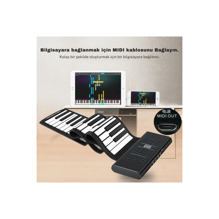 Taşınabilir Piyano 88 Tuş Dijital 128 Ritim,MIDI,USB, Eğitim Performans Desteği Dahili Hoparlör
