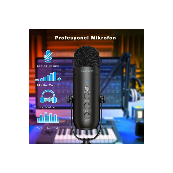 Profesyonel YouTuber Oyun Mikrofon Set Çok Amaçlı Kondenser Mikrofon TakÇalıştır Podcast Yayın Kayıt