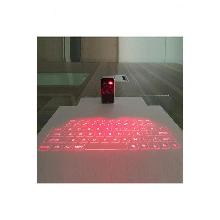 Bluetooth Lazer Klavye Şarjlı  Phone Android Tablet İçin Kablosuz Taşınabilir Projeksiyon Klavye