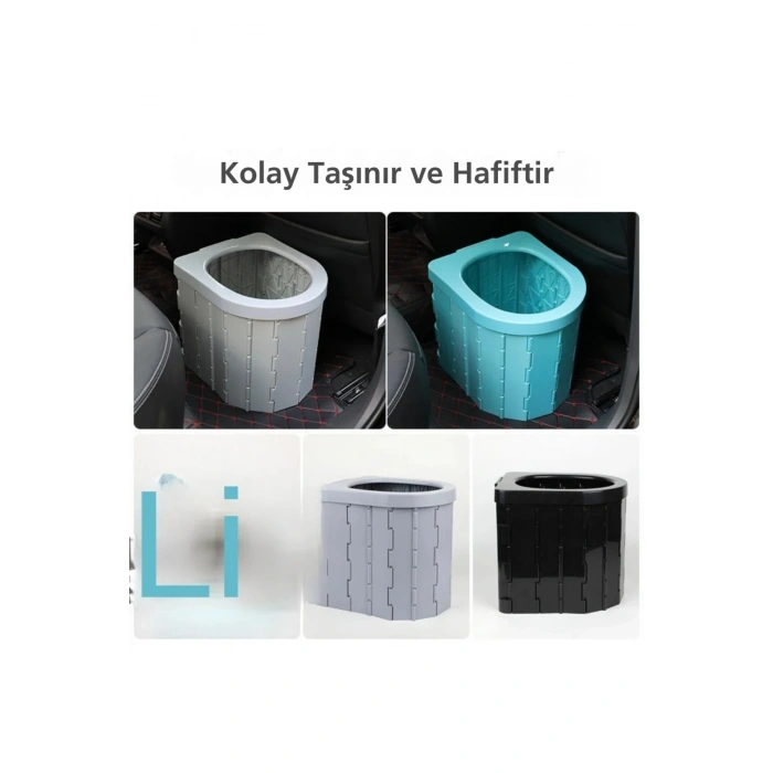 Taşınabilir Katlanır Kamp Seyahat Tuvaleti Araba Yürüyüş Hafif Su Geçirmez Dayanıklı Araba Tuvaleti