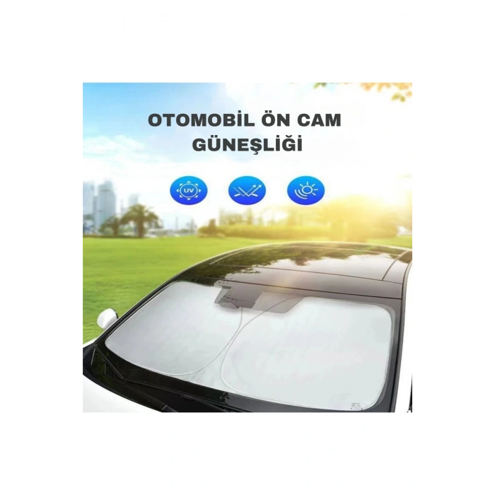 Evrensel Araba Güneşliği UV Koruma Isı Önleyici Oto Gölgelik Araç İçini Serin Tutan Güneş Koruyucu