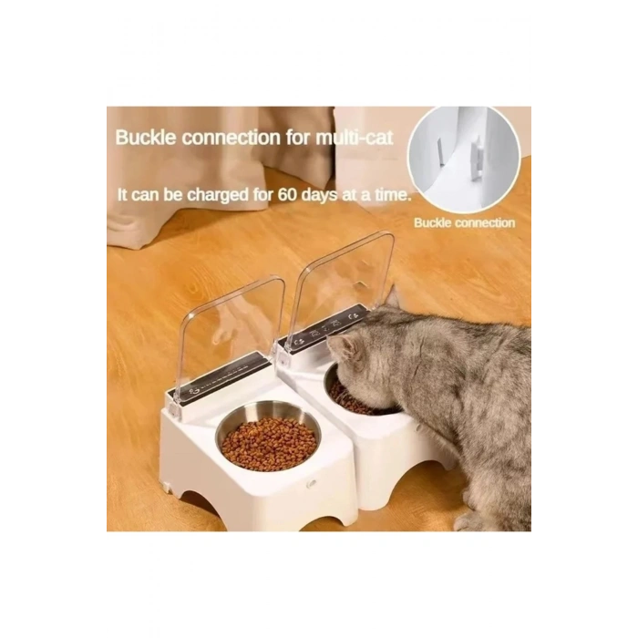 Akıllı Sensörlü Otomatik Mama Kabı Kedi İçin Hijyenik Taze Şık Besleyici Şarjlı Kedi Mama Kabı