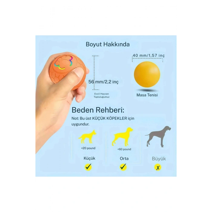 Otomatik Şarjlı Köpek Kedi Oyuncağı Hareketli RGB Işıklı Zıplayan Akıllı Top Kedi Oyuncağı