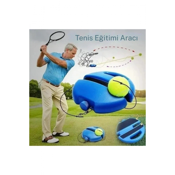 Tenis Antrenör Seti Profesyonel Elastik Halatlı Tenis Antrenman Aleti Pratik Spor Fitness Aleti