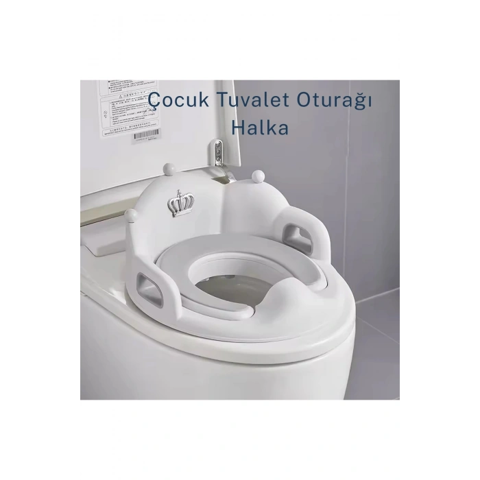 Çocuk Tuvalet Eğitimi Ergonomik Klozet Adaptörü Kaymaz Hijyenik Taşınabilir Tasarım Yumuşak Dolgulu
