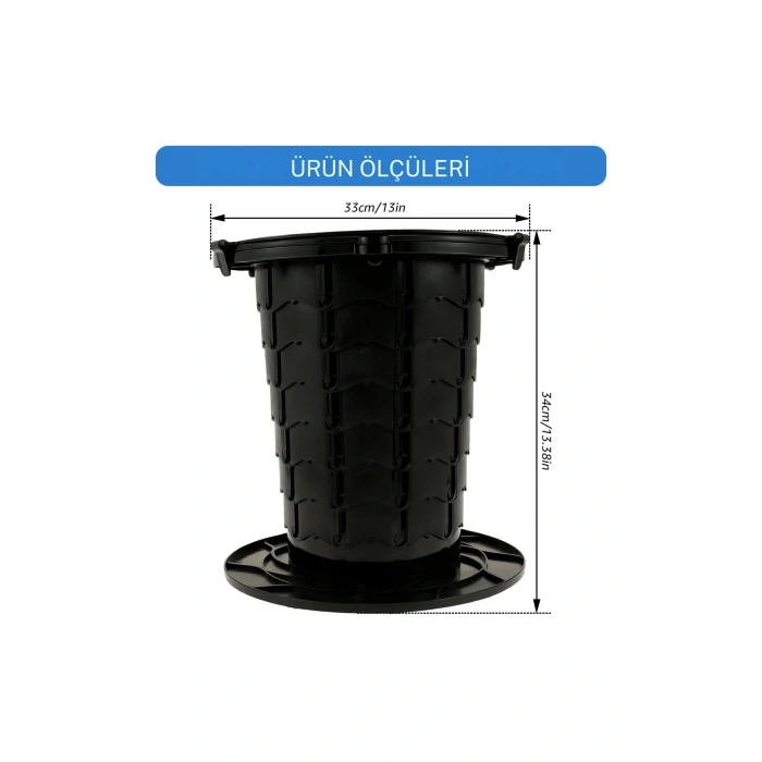 Ayarlanabilir Taşınabilir Kamp Tuvaleti 8 Kademeli 136 Kg Taşıyabilen Kamp Seyahat Acil Durum WC