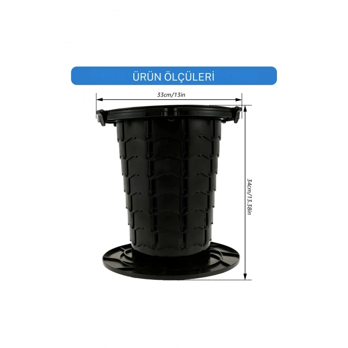 Ayarlanabilir Taşınabilir Kamp Tuvaleti 8 Kademeli 136 Kg Taşıyabilen Kamp Seyahat Acil Durum WC