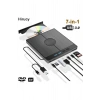 DVD 3.0 Yazıcı 7 Girişli USB Tip-C Harici CD/DVD Sürücü Windows Mac ve Laptop Fonksiyonlu Uyumlu