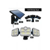 Güneş Enerjili Sensörlü 125 Solar LED Lamba Su Geçirmez Kumandalı Bahçe ve Garaj Işığı 3 Modlu Bahçe