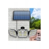 Güneş Enerjili Sensörlü 125 Solar LED Lamba Su Geçirmez Kumandalı Bahçe ve Garaj Işığı 3 Modlu Bahçe
