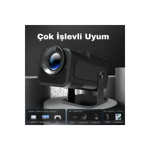 HY 320 Projeksiyon Full HD HDMI-USB Taşınabilir Yüksek Performans Bluetoth-Wifi Ev Sineması Oyun