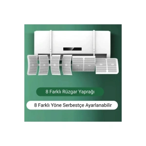 Klima Yönlendirme Aparatı 8 Parca Delme Gerektirmeyen Tüm Klimalara Uygun Split Hava Yönlendirici