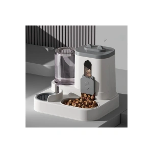 Kedi & Köpek Mama ve Su Kabı 2.2L Mama + 800 ml Su Hazneli Standlı Pratik ve Hijyenik Besleme Seti