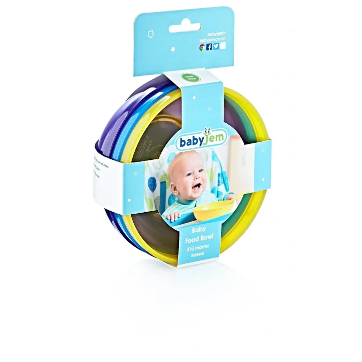 Babyjem İçiçe Geçen 3lü Mama Kasesi Erkek