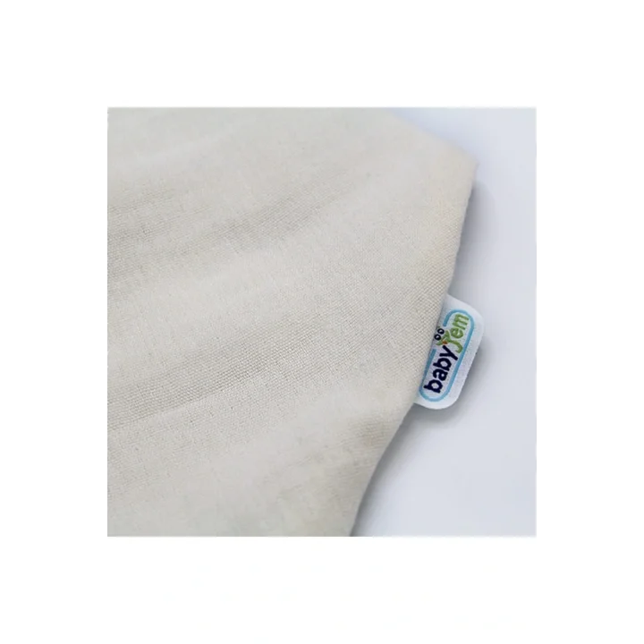 Babyjem Ahşap Diş Kaşıyıcılı Bürümcük Müslin Mama Önlüğü Ekru