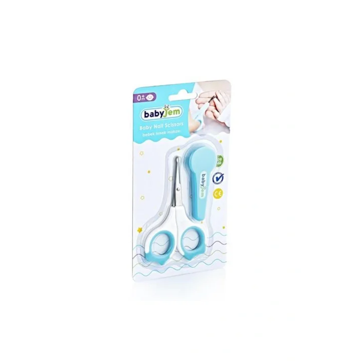 Babyjem Koruyucu Kılıflı Bebek Tırnak Makası Mavi
