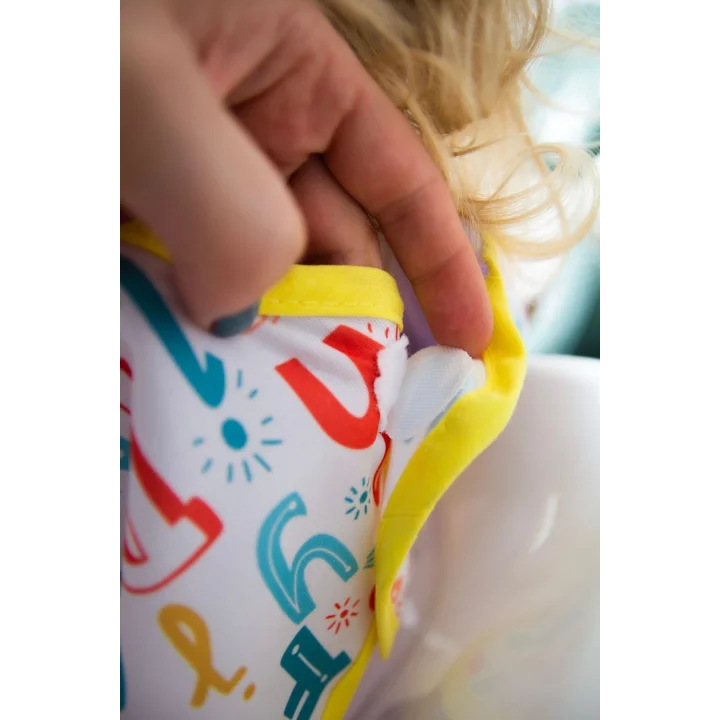 Babyjem Baskılı Blw Kollu Mama Önlüğü Harf Desen