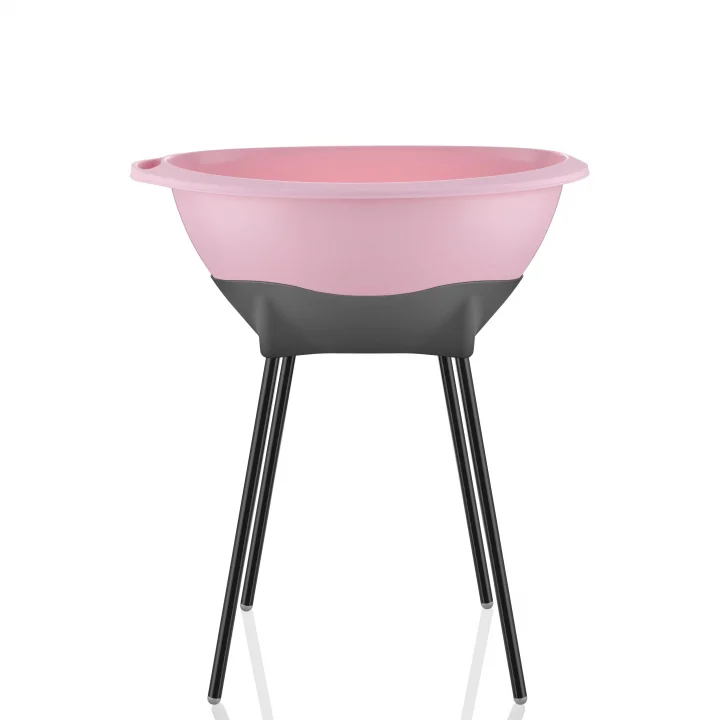 Babyjem Elegant Yenidoğan Ayaklı Bebek Banyo Küvet Seti Soft Pembe