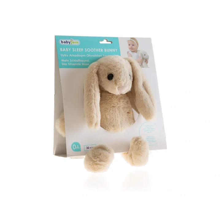 Babyjem Uyku Arkadaşım Oturabilen Tavşan Vizon 35 cm