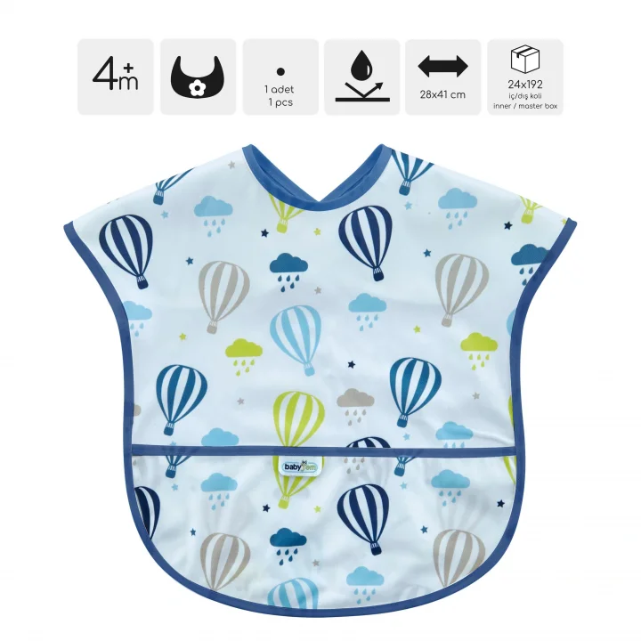 Babyjem Baskılı Blw Kolsuz Mama Önlüğü Balon Desen