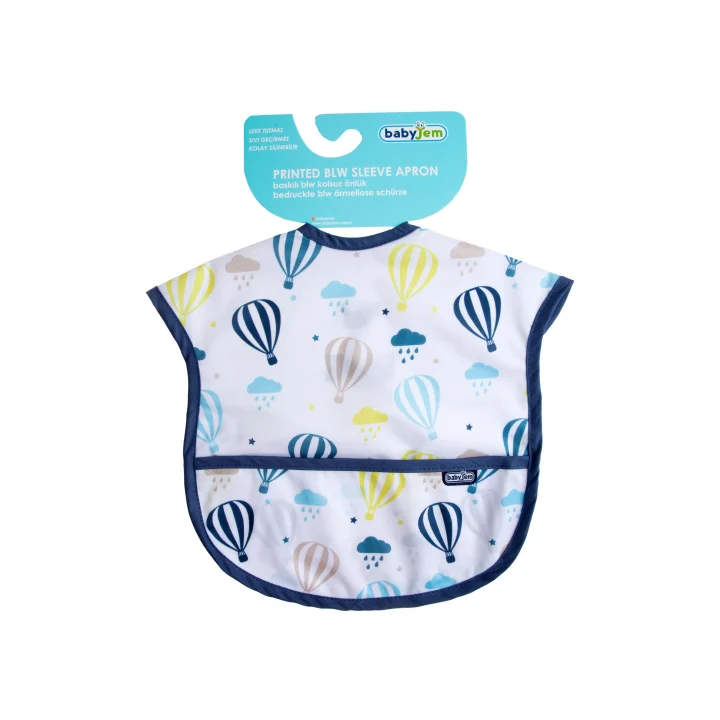 Babyjem Baskılı Blw Kolsuz Mama Önlüğü Balon Desen