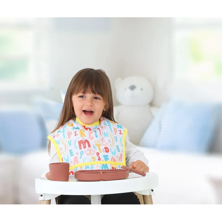 Babyjem Baskılı Blw Kolsuz Mama Önlüğü Harf Desen