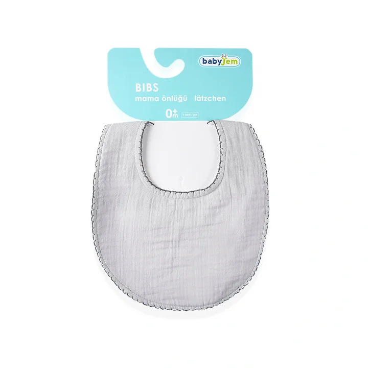 Babyjem Bürümcük Soft Müslin Mama Önlüğü Gri