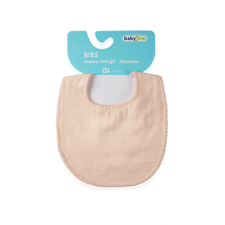 Babyjem Bürümcük Soft Müslin Mama Önlüğü Somon