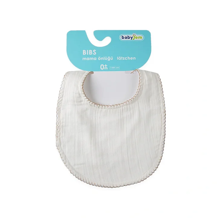 Babyjem Bürümcük Soft Müslin Mama Önlüğü Ekru