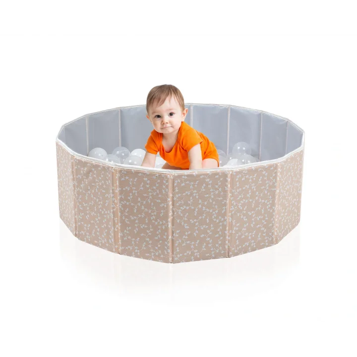 Babyjem Katlanabilir Bebek Top Havuzu Somon Çiçek 100 Adet Top Hediyeli