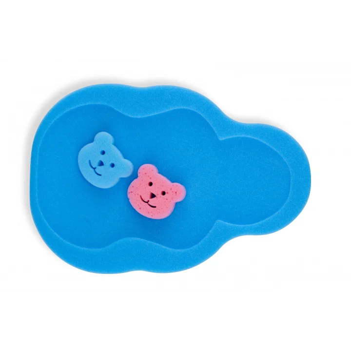 Babyjem Bebek Küvet İçi Sünger + Yıkama Süngeri Mavi