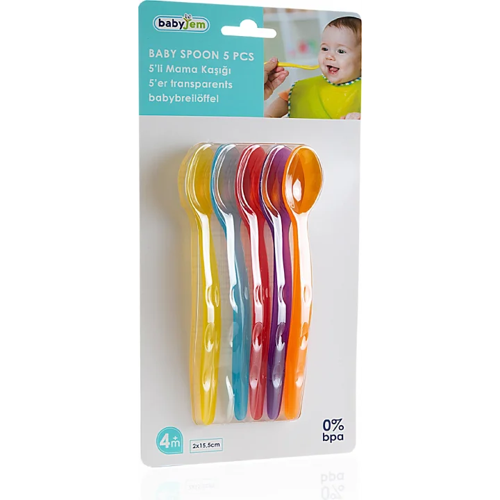 Babyjem Rengarenk Mama Kaşığı 5 Li Set