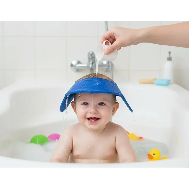 Babyjem Cırtlı Ayarlanabilir Banyo Siperi Lacivert