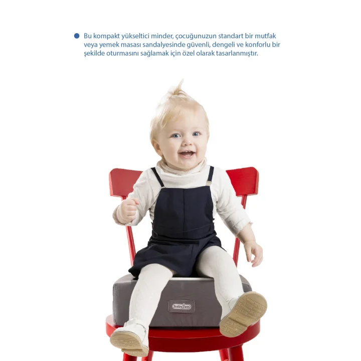 Babyjem QuickBoost Bebek Mama Sandalye Yükseltici Minder Antrasit