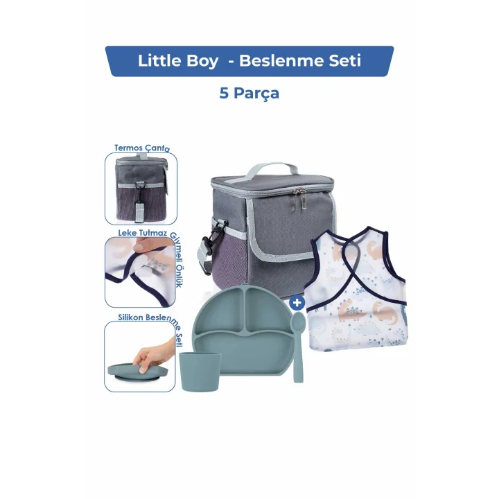 Babyjem Bebek Hediye Beslenme Seti Little Boy 5 Parça