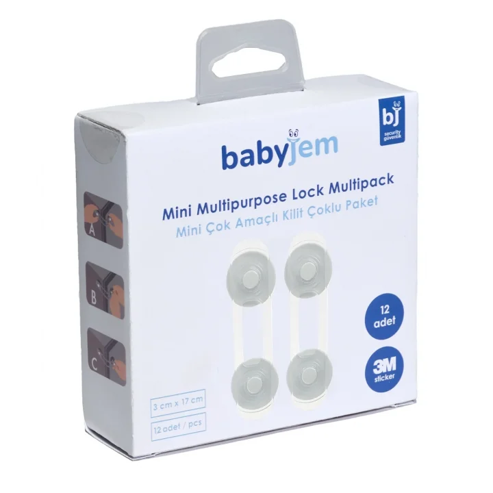 Babyjem Çok Fonksiyonlu Çocuk Güvenlik Kilit Seti 12 Adet Beyaz
