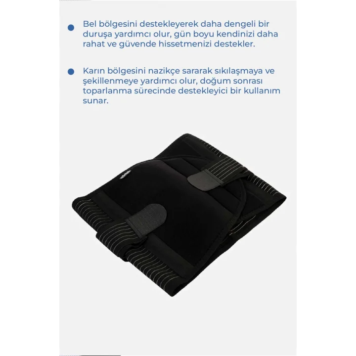 Babyjem Doğum Sonrası Balenli Korse Siyah L-XL