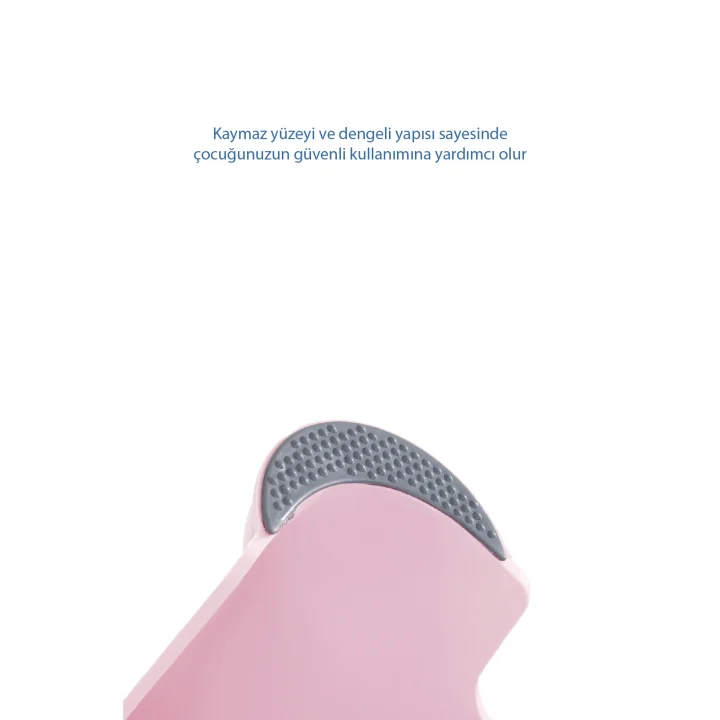 Babyjem Kaydırmaz Bebek Katlı Basamağı Soft Pembe
