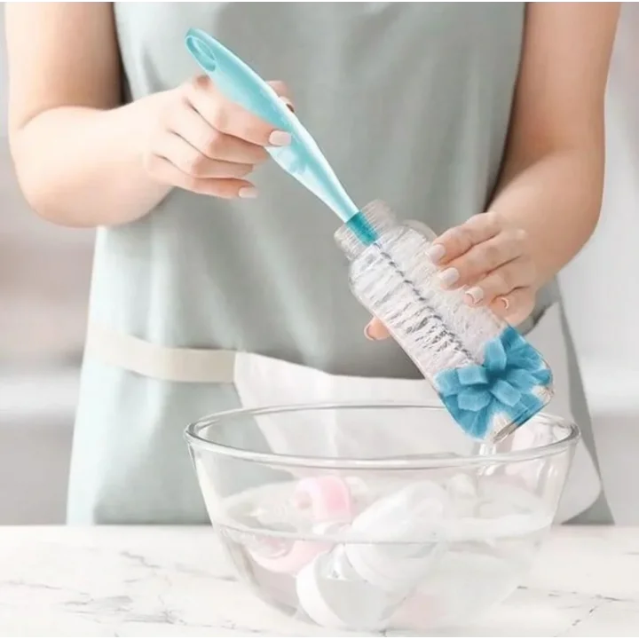 Babyjem Süngerli Biberon Fırçası Mavi