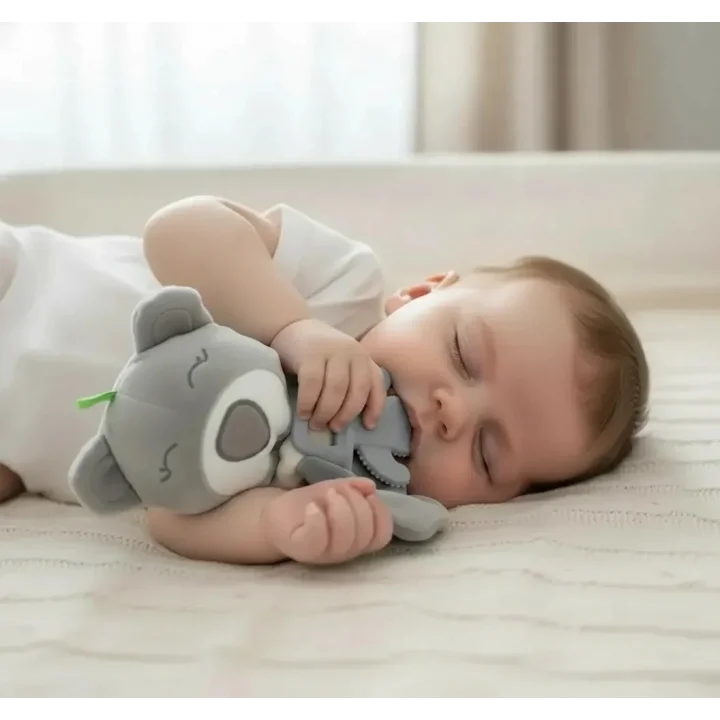 Babyjem Diş Kaşıyıcılı Uykucu Ayıcık 680 Gri