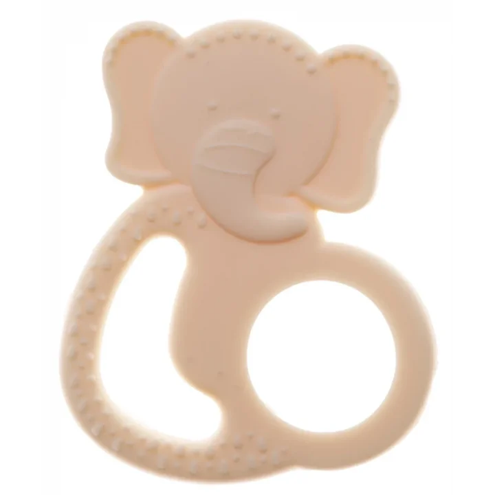 Babyjem Silikon Fil Diş Kaşıyıcı Ekru